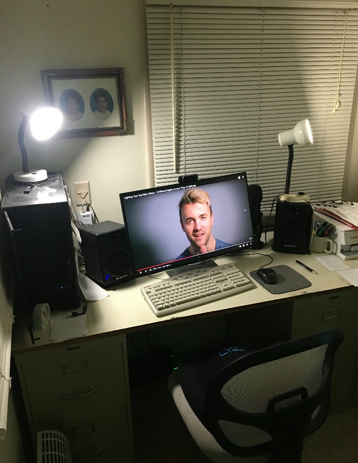 Inexpensive lighting setup for Zoom